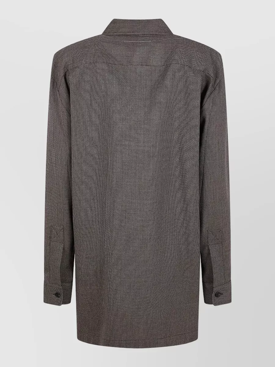 Mm6 Maison Margiela Short Dress Featuring Chest Pockets And Long Sleeves