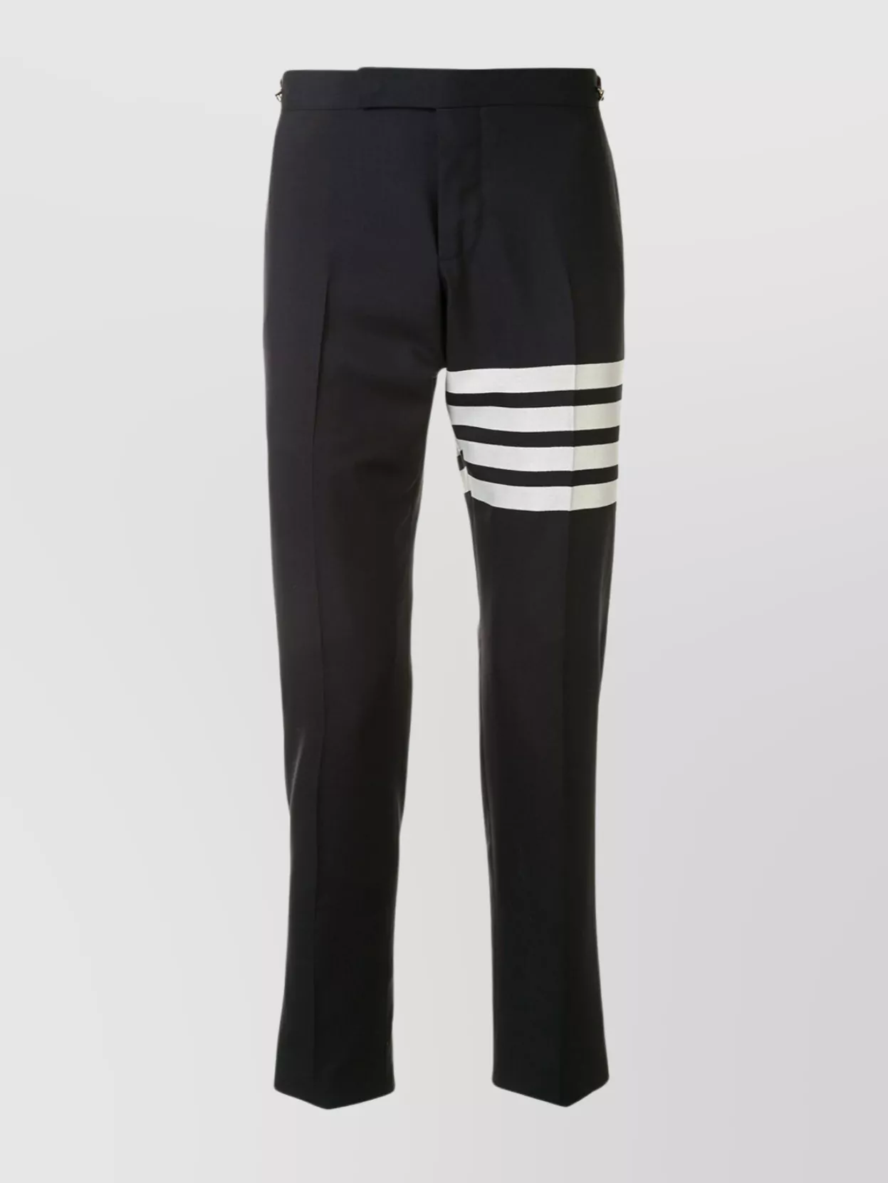 Shop Thom Browne Tailored Stripe Cropped Trousers In Black