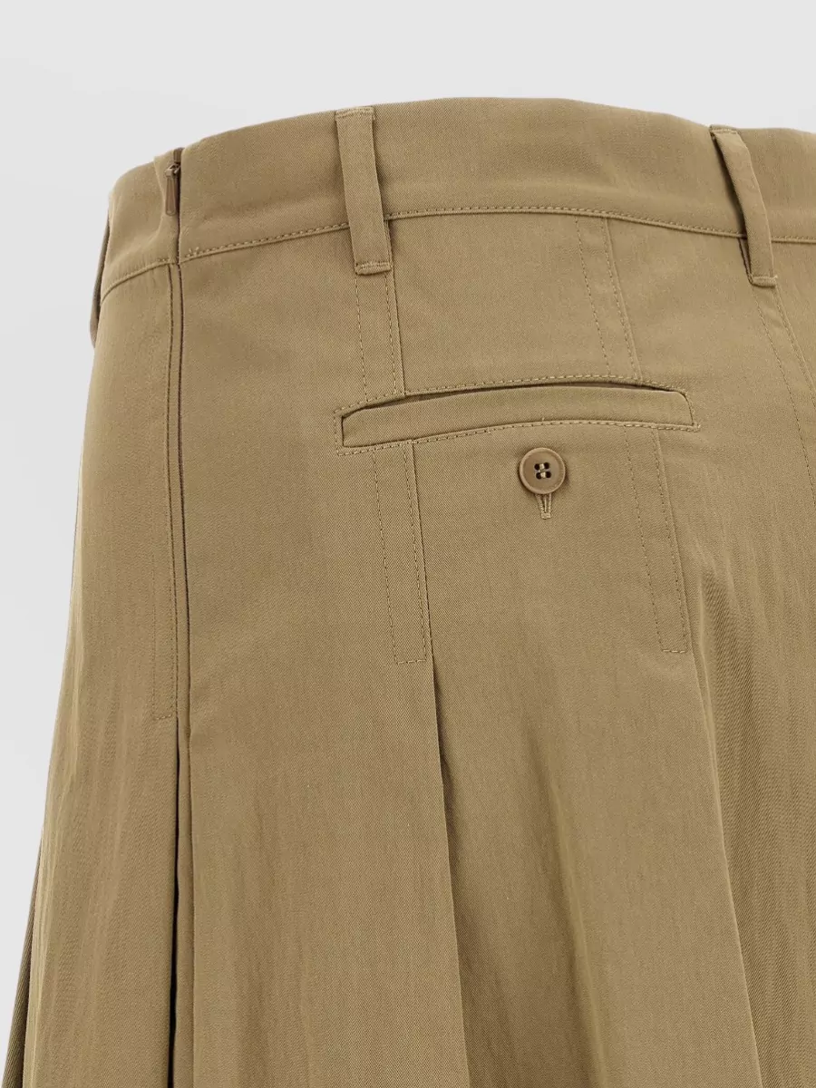Weekend Max Mara Pleated Skirt Belt Loops Back Pockets