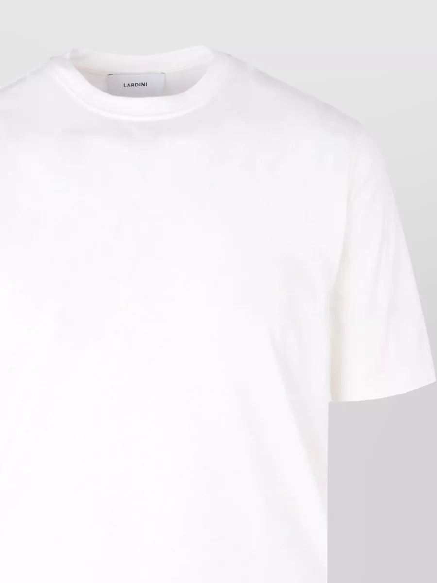 Lardini Cotton Silk Crew Neck Short Sleeve T Shirt