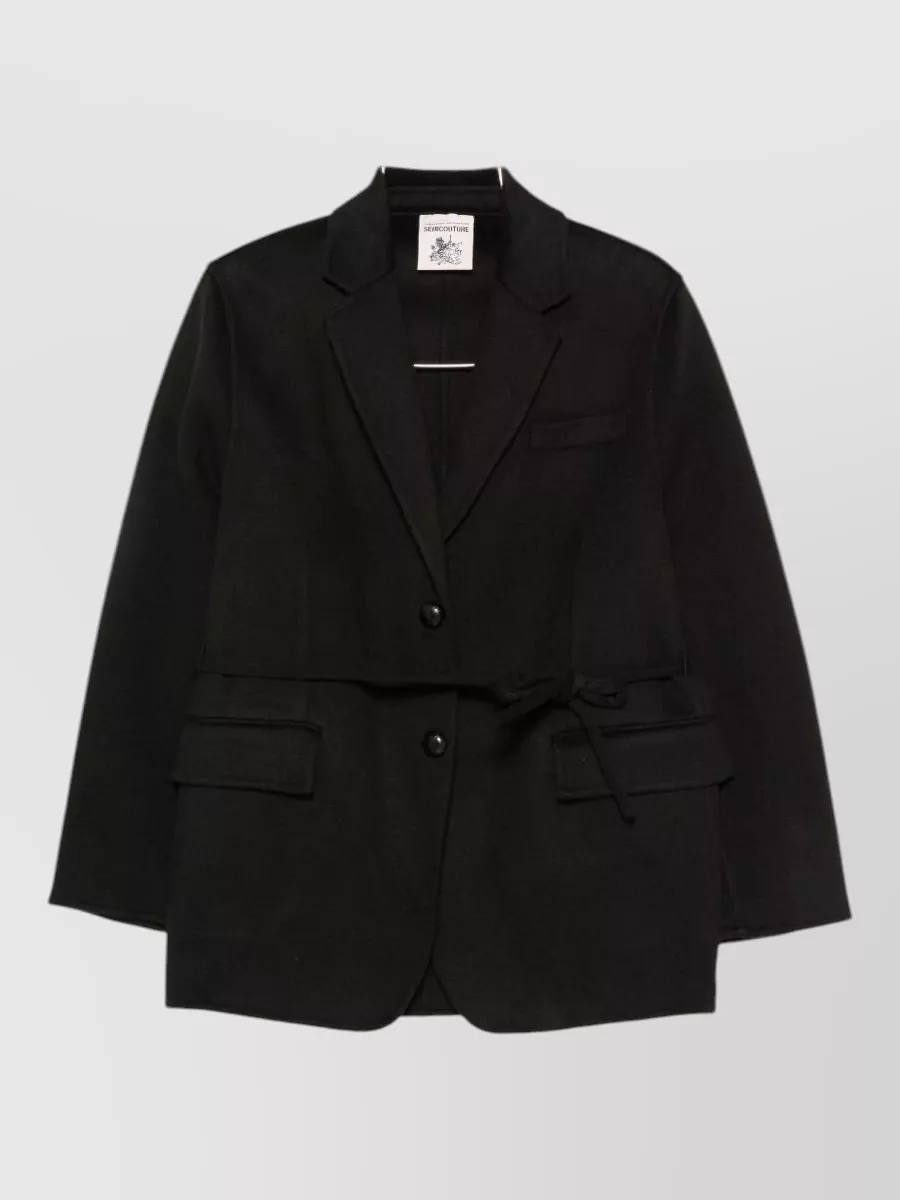 Semicouture wool single-breasted coat