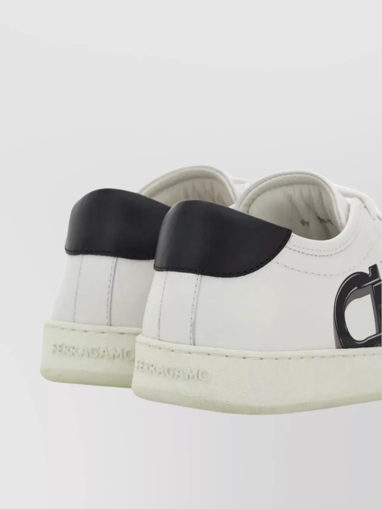 Ferragamo Gancini Double Sneakers Contrast Heel
