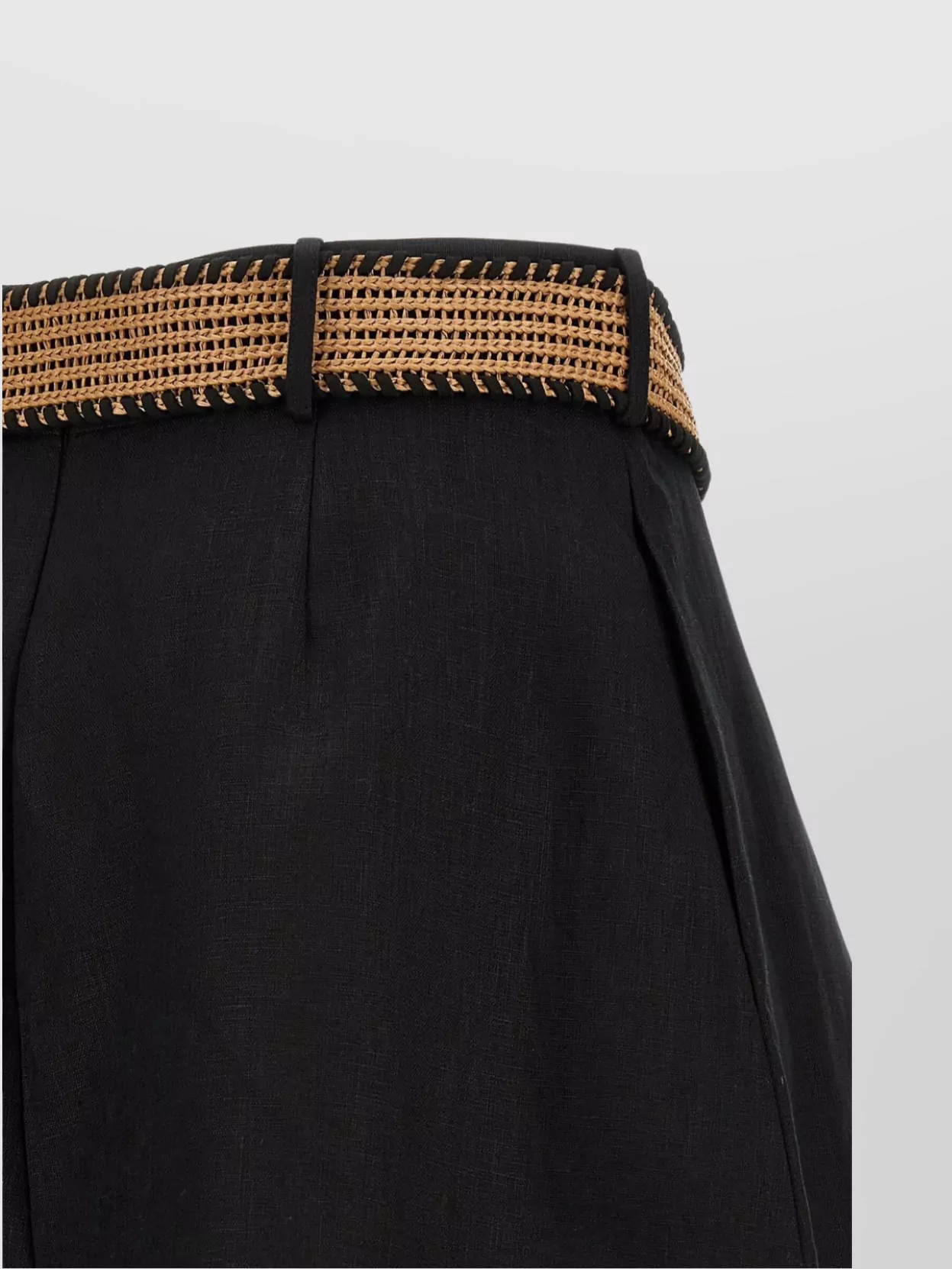 Zimmermann High Waist Pleated Shorts With Belt Loops