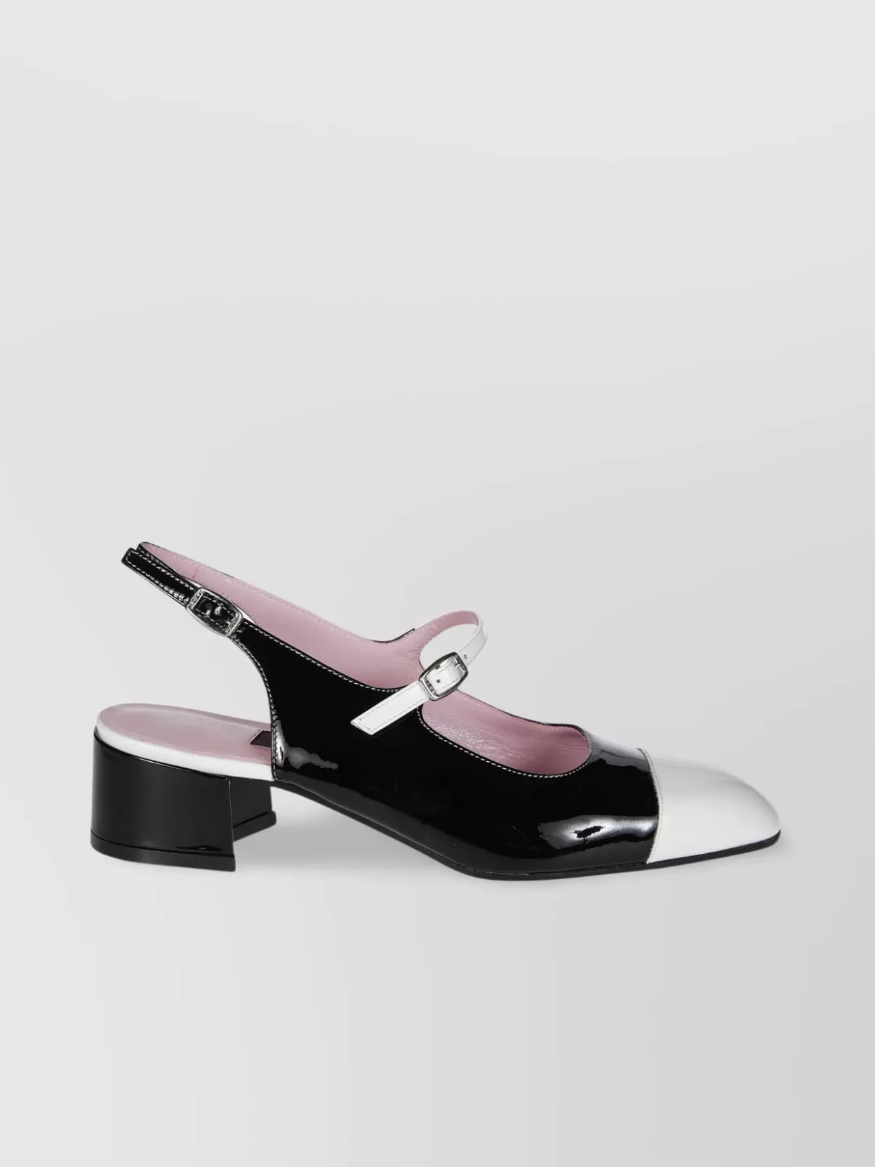 Carel Slingback Strap Block Heel Closed Toe