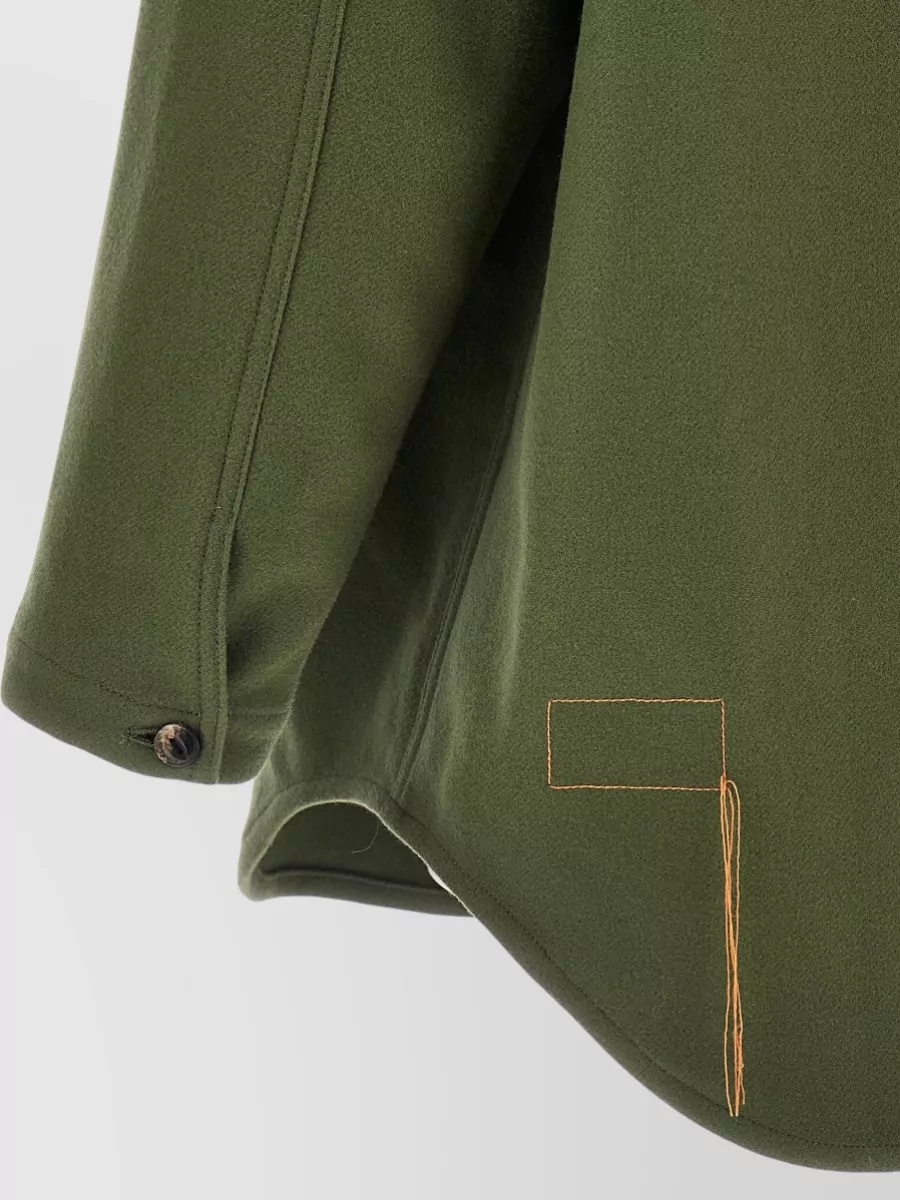 Fortela Virgin Wool Long-Sleeve Overshirt