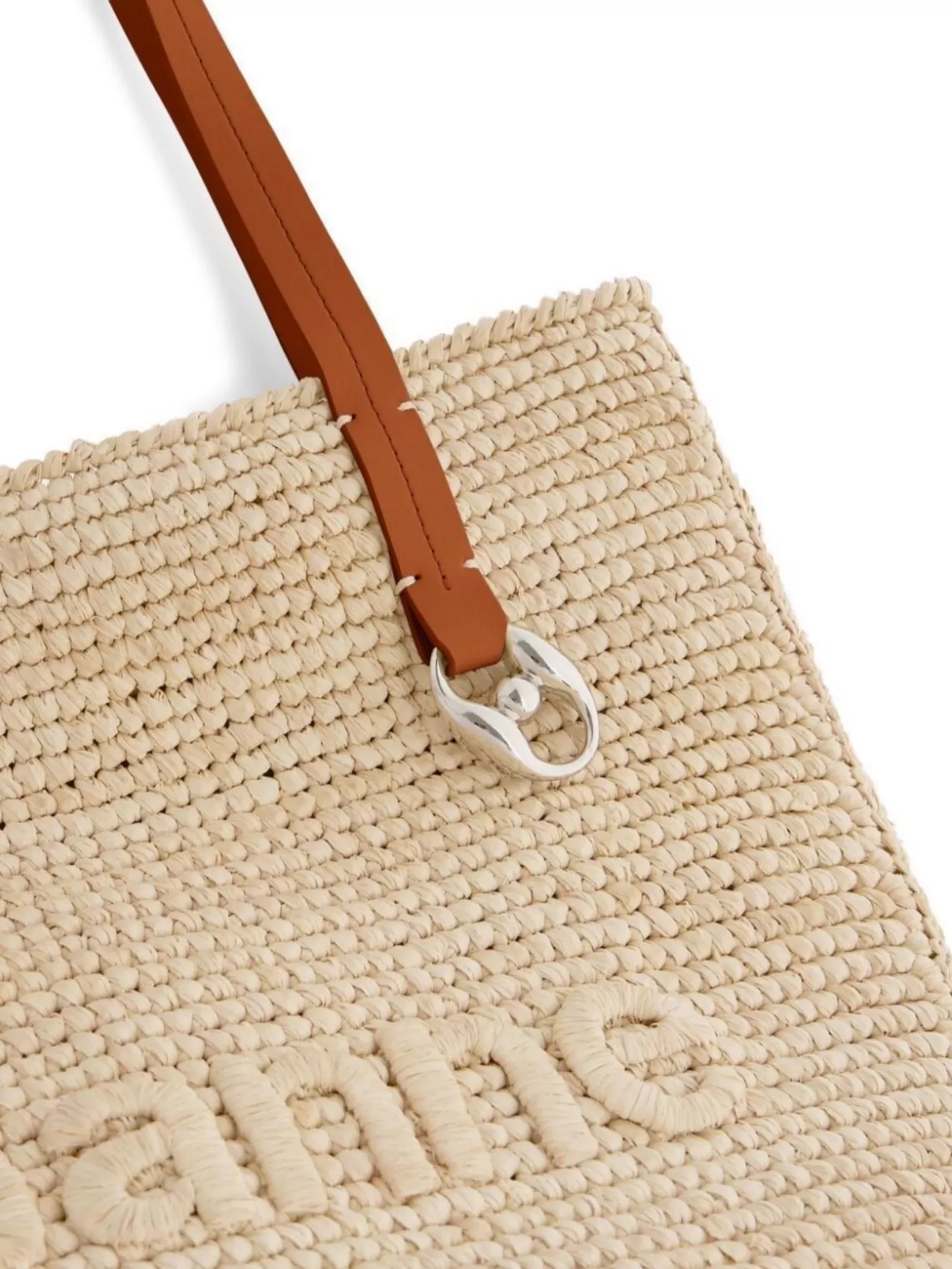 Paco Rabanne Tote Bag Weave Texture Leather Handles