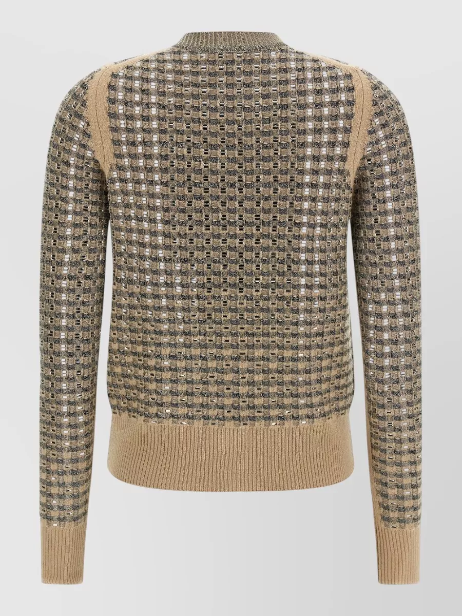 Ermanno Scervino Checked Crystal-Embellished Cardigan