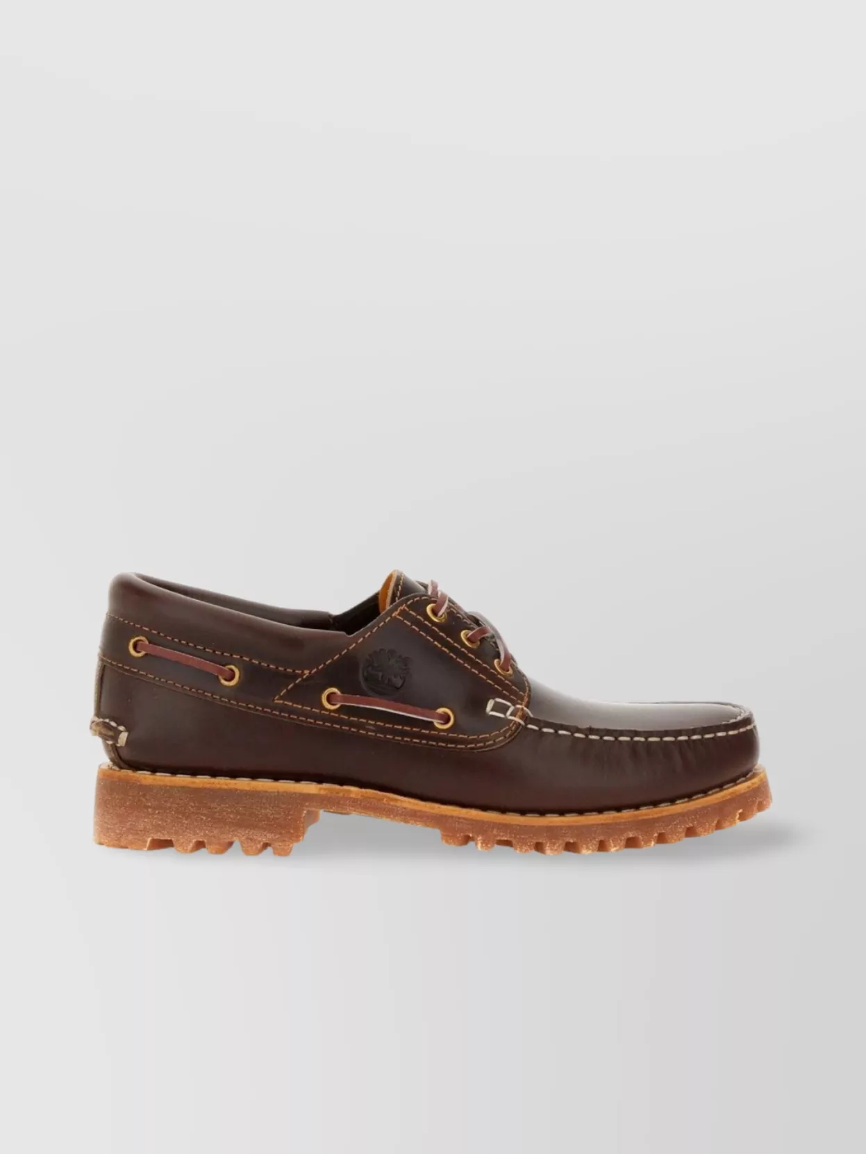 Timberland Moccasin Boat Leather Lug Stitching Eyelet