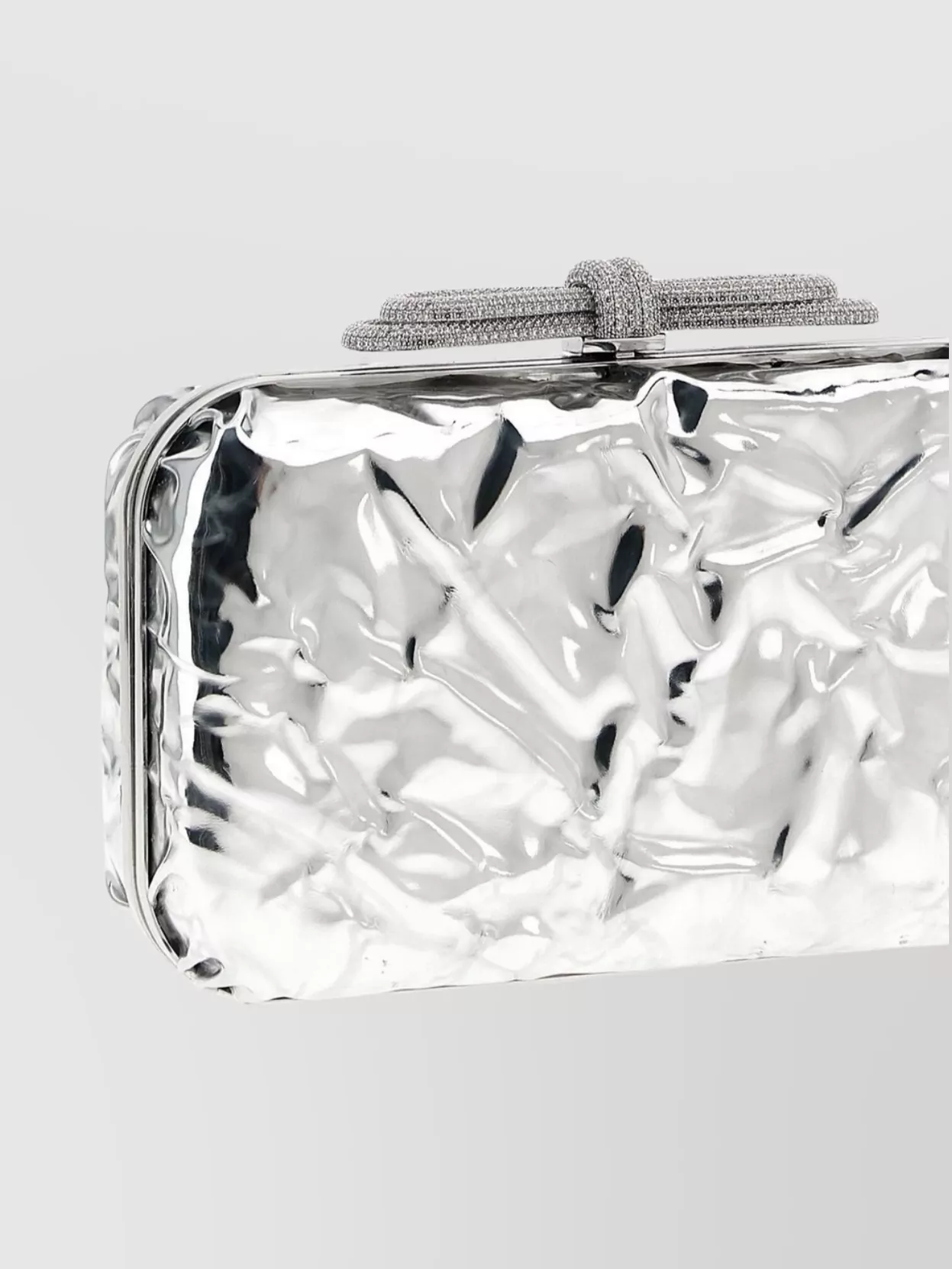 Mach & Mach Mirror Clutch With Bow And Chain Strap