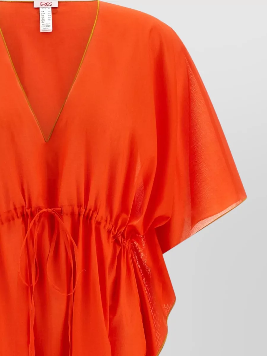 Eres Voilier V Neck Sheer Beach Dress