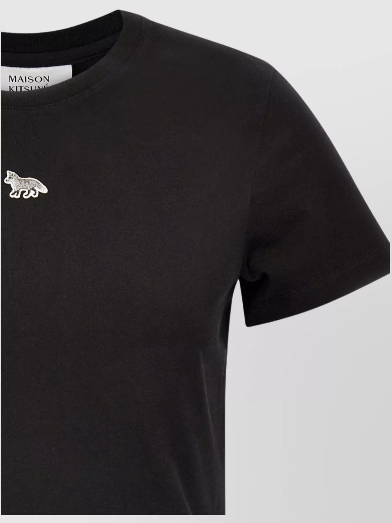 Maison Kitsuné 'cropped Fox' Crew Neck T-shirt