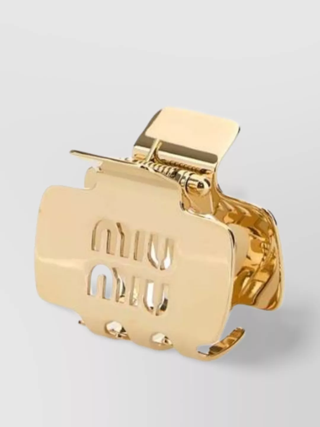 Miu Miu Metal Hair Clip With Rectangular Cut-Out Design