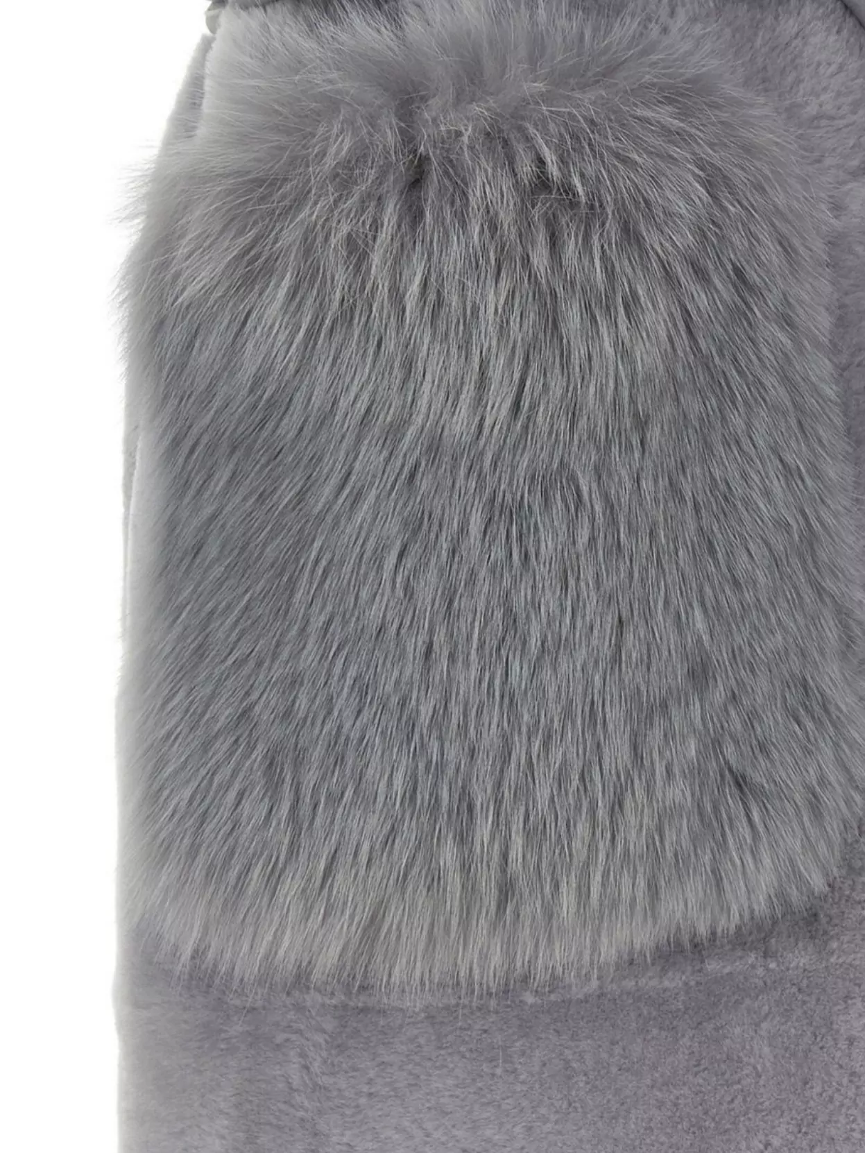 Blancha Straight-volpe Shadow Belted Shawl Collar Vest In Gray