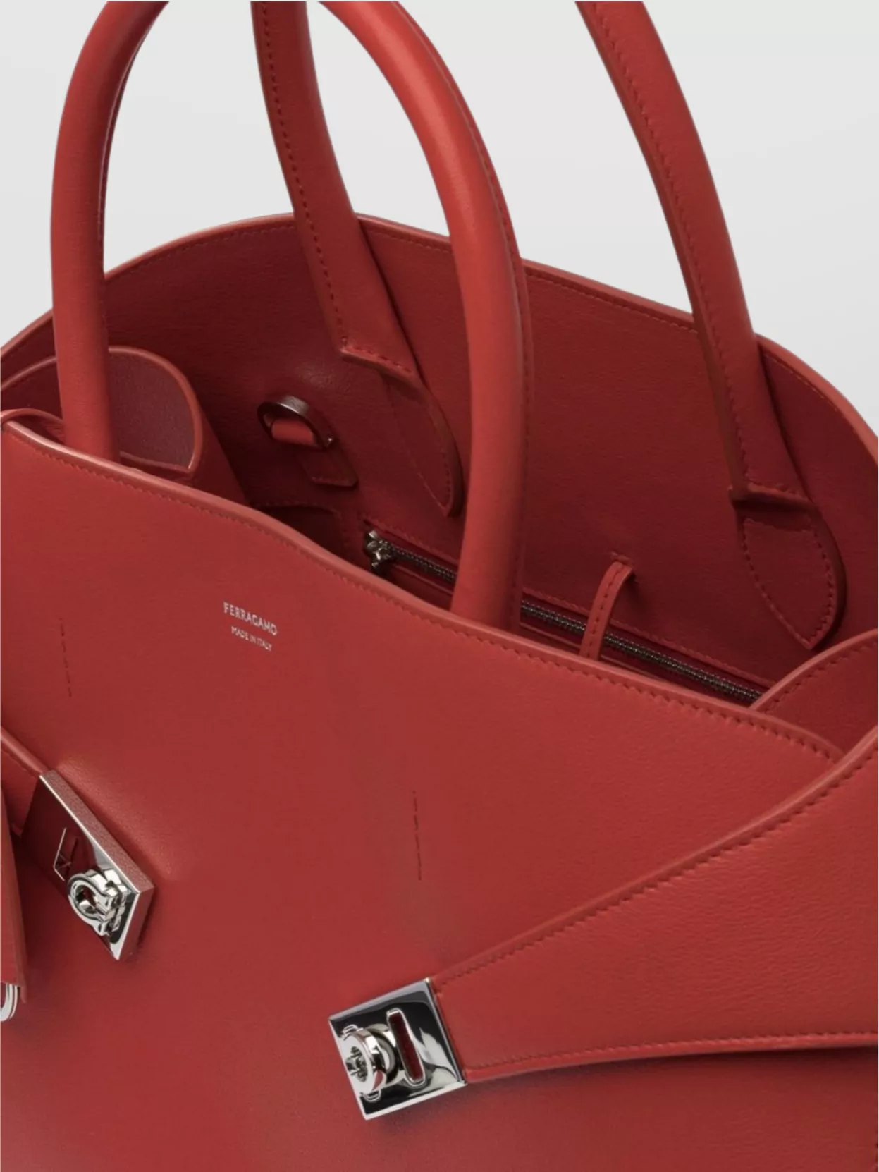 Ferragamo Structured Top Handle Shoulder Bag