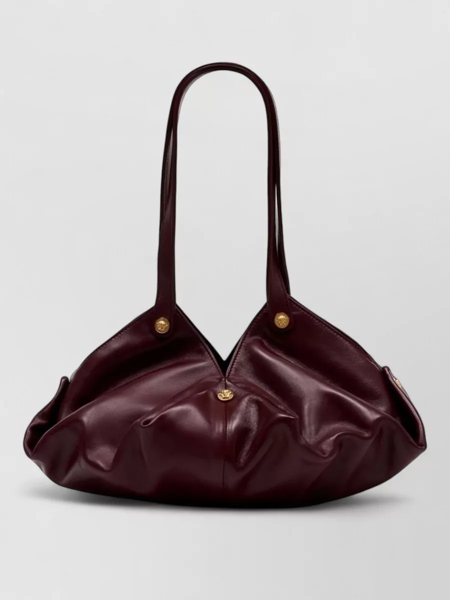 Versace La Medusa Leather Shoulder Bag