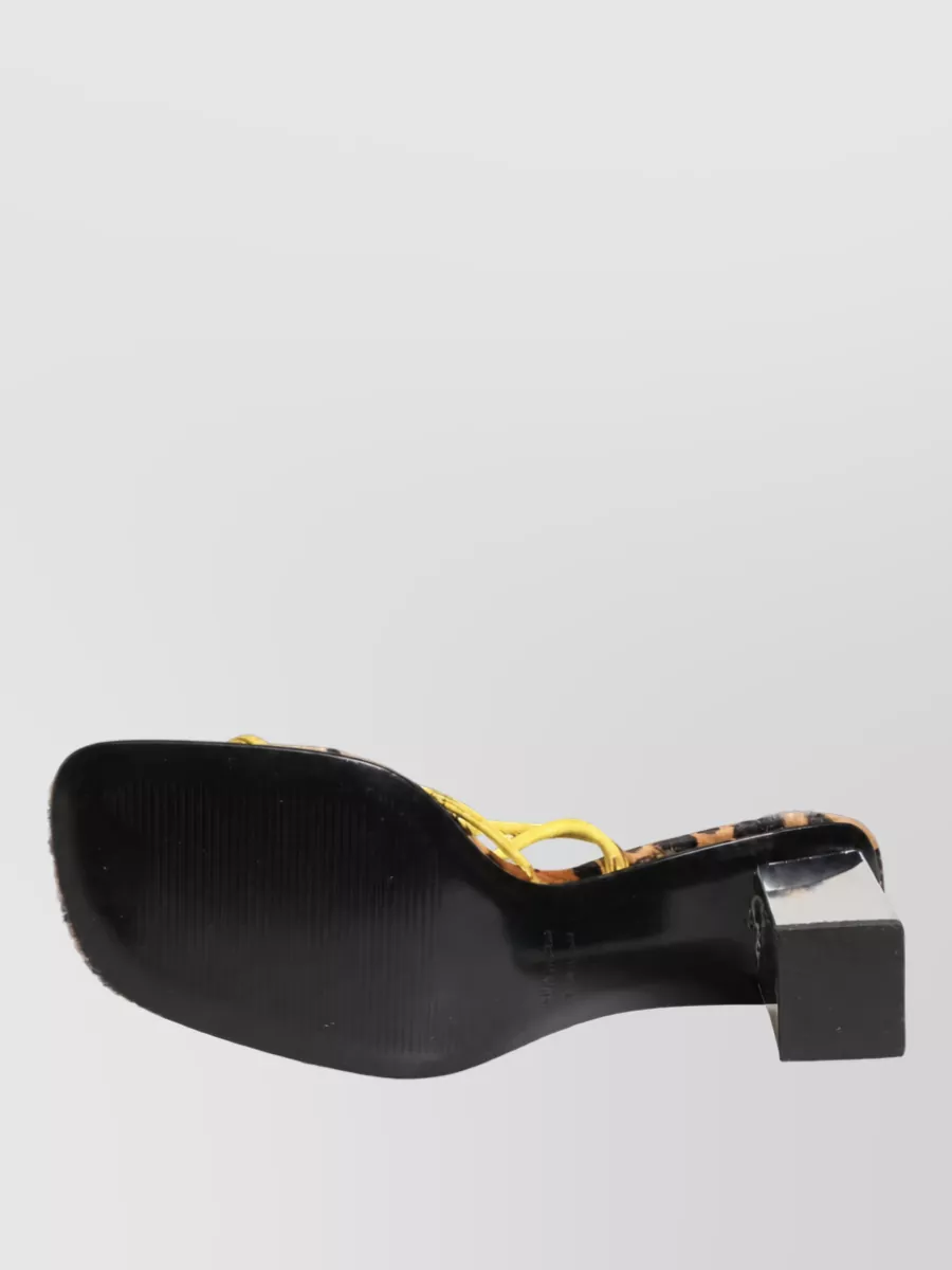 Dolce&Gabbana Leather Block Heel Mules