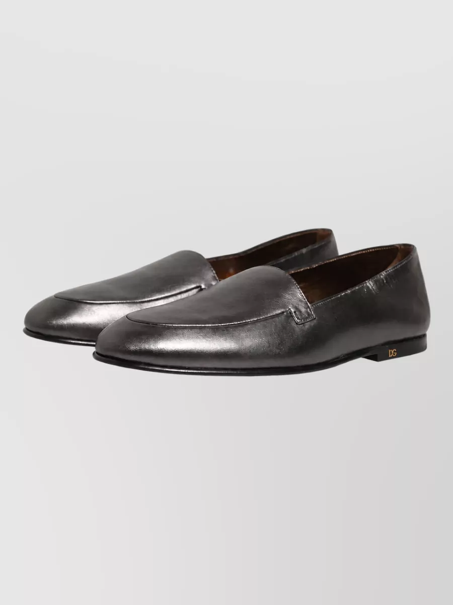 Dolce&Gabbana Leather Slip-On Slippers
