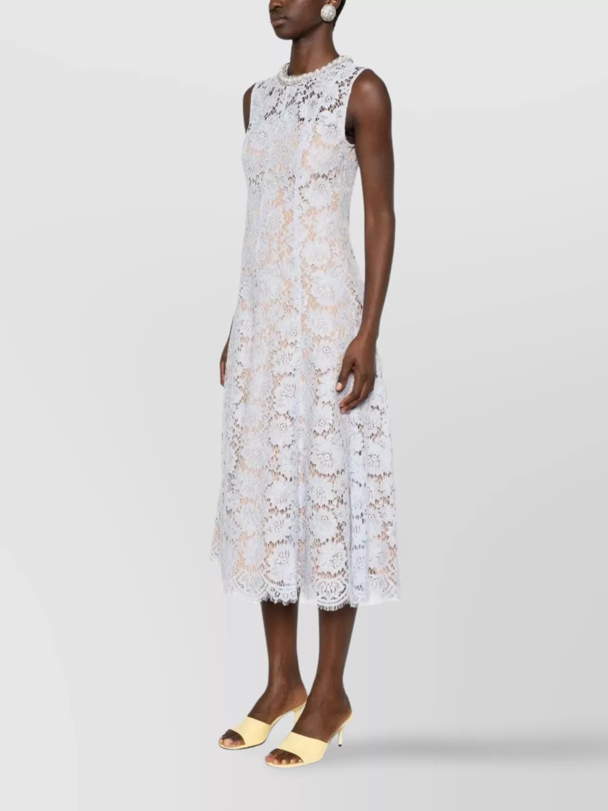 Self-portrait Self Portrait Lace Pearl Midi Dress