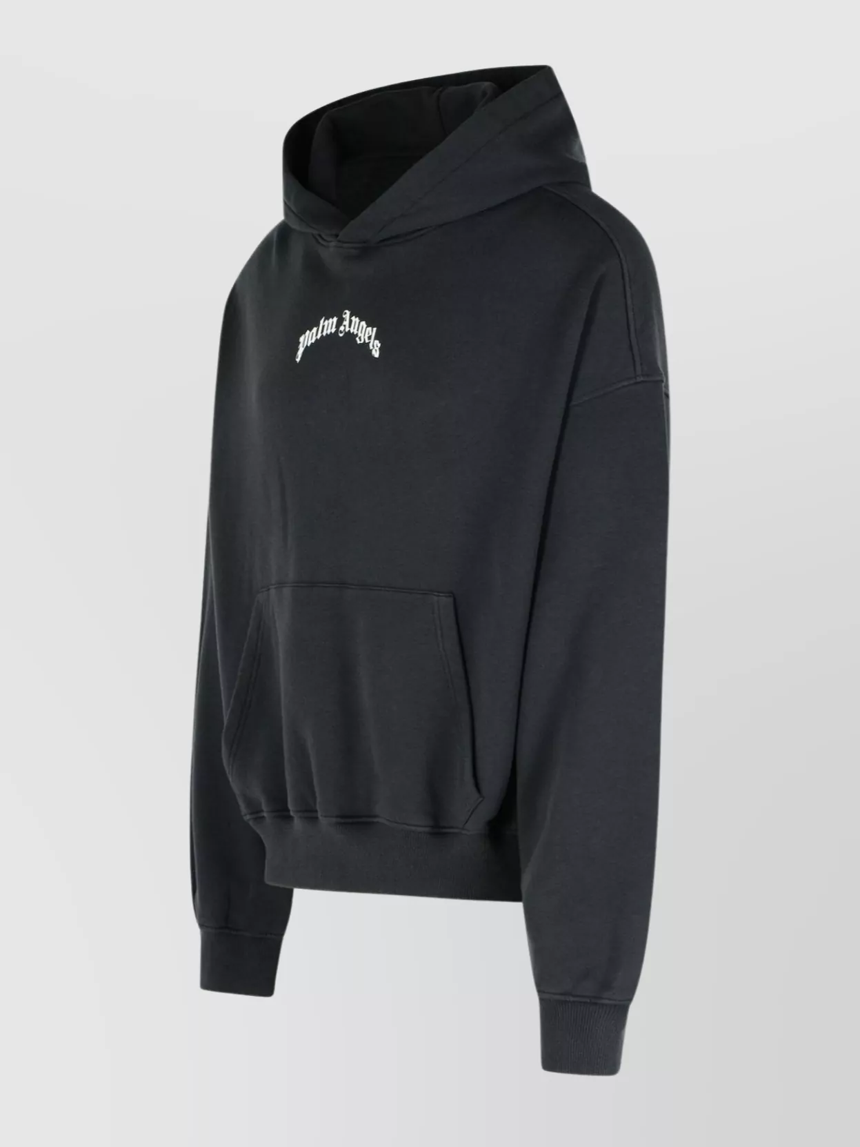Palm Angels Cotton Hooded Sweatshirt Kangaroo Pocket