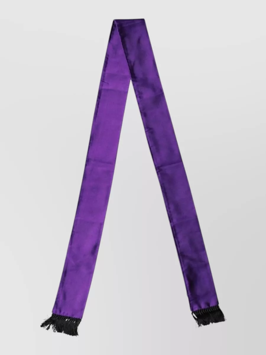 Dolce&Gabbana silk fringed neck wrap scarf