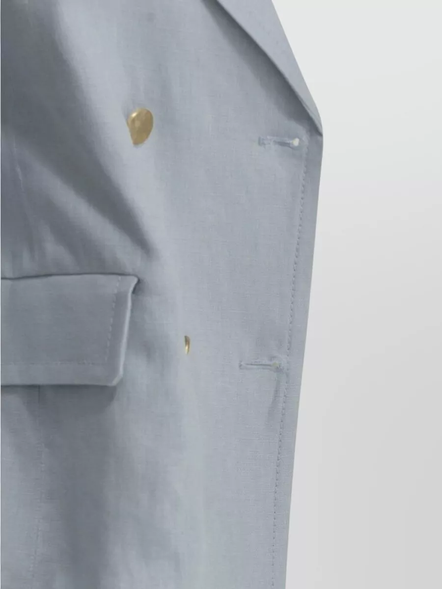 S Max Mara Linen Double-Breasted Blazer
