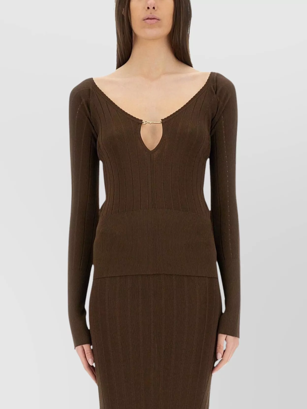 Jacquemus Ribbed Top Featuring Keyhole Detail