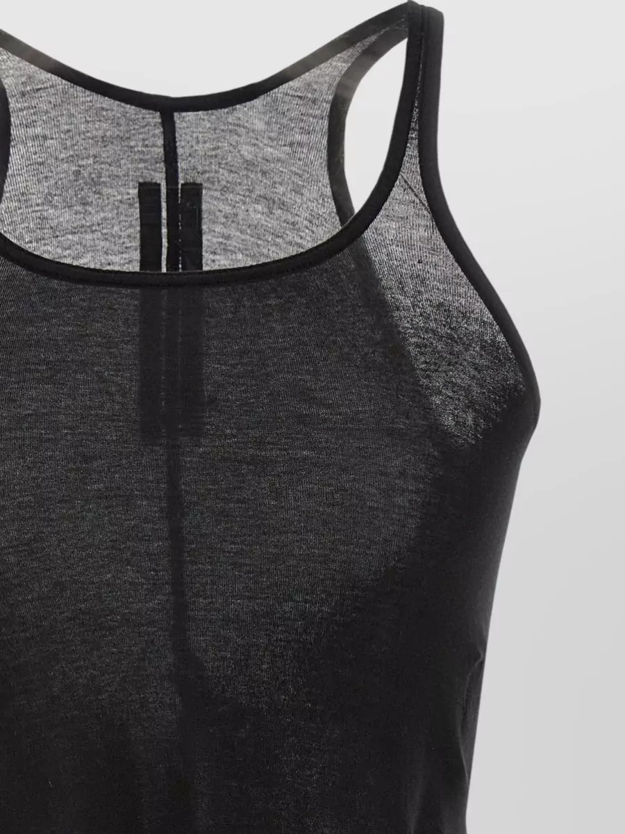 Rick Owens Drkshdw Tank Top Asymmetric Hem Racerback Scoop Neck