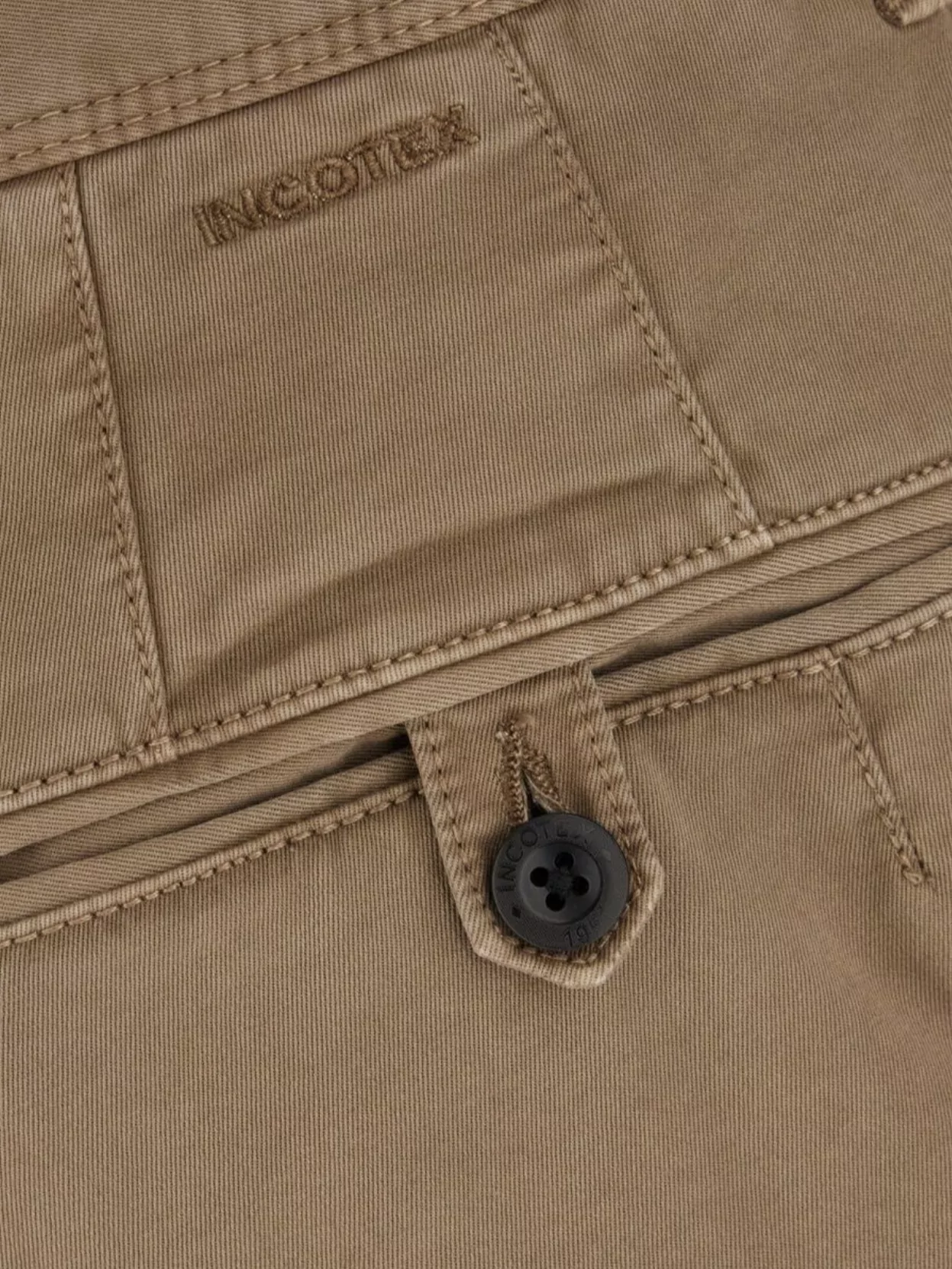 Incotex Stretch Cotton Pants Pleated Front In Brown