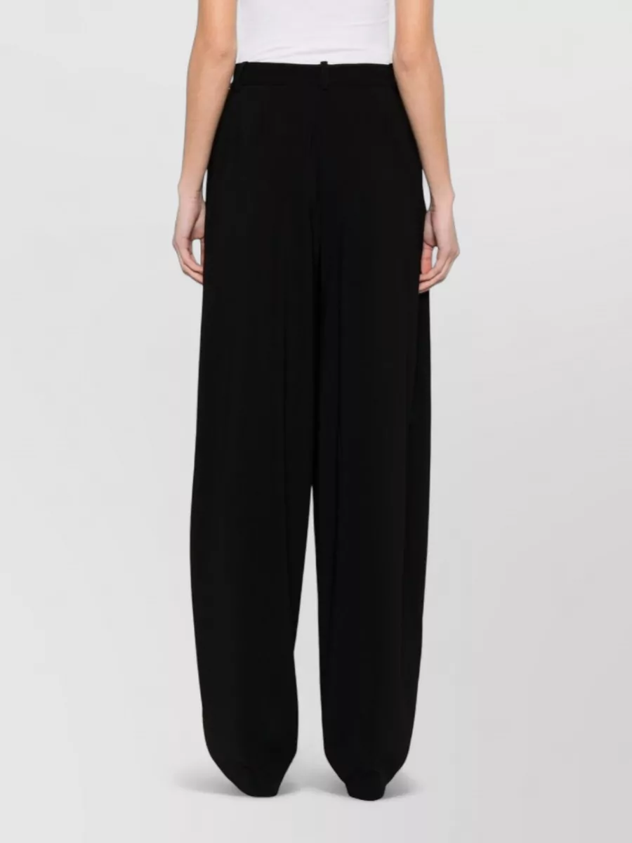 Elisabetta Franchi High Waist Trousers Belt Loops Wide Leg