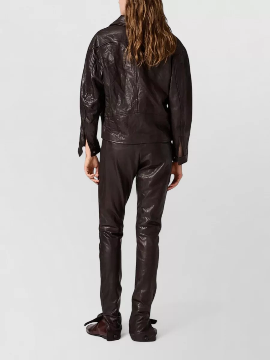Miu Miu Leather Regular-Fit Blouson Jacket