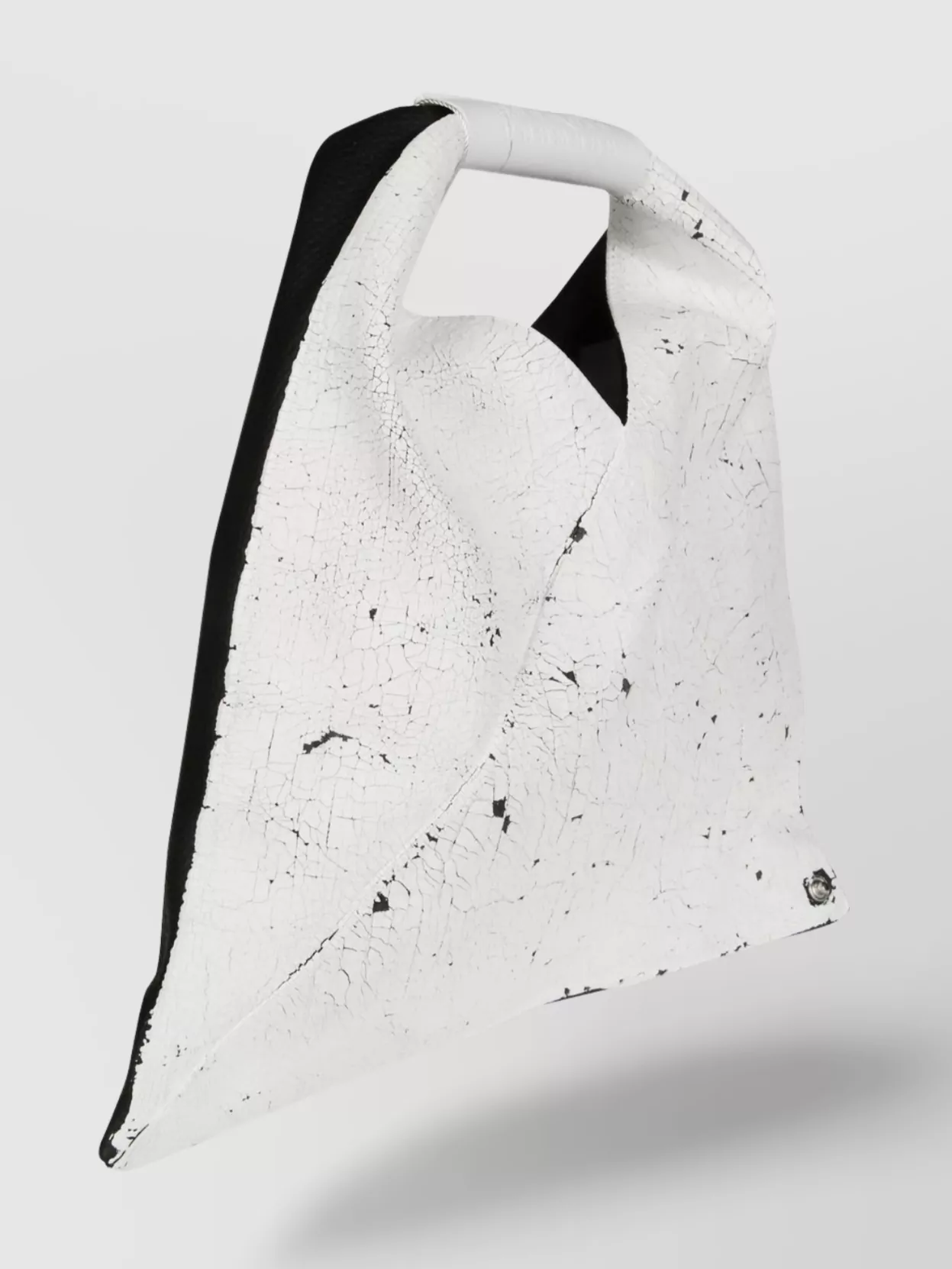Mm6 Maison Margiela Handbag With Textured Surface And Top Handle In White