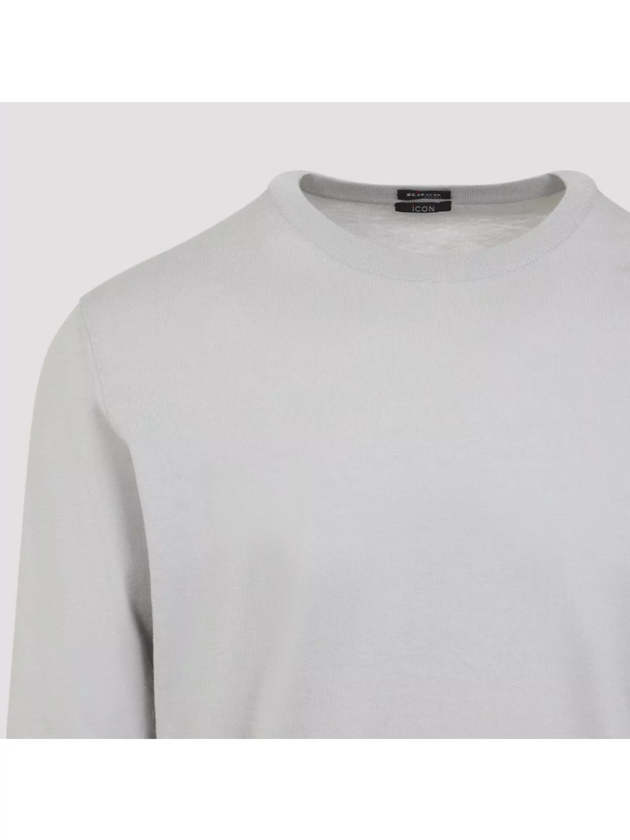 Shop Kiton Cotton Crew Neck Pullover