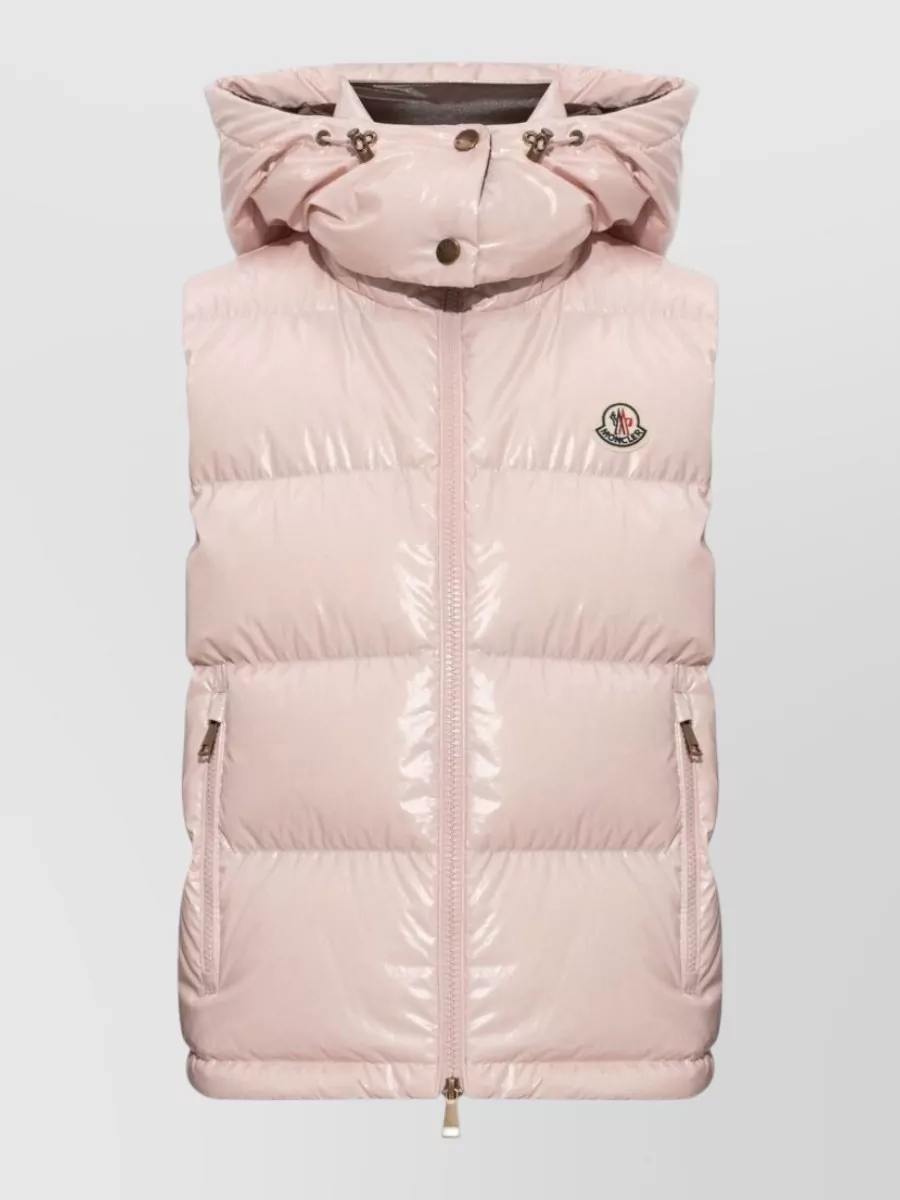 Moncler down quilted hooded puffer vest