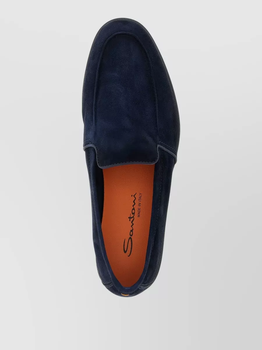 Santoni Malibù Loafers Round Toe Rubber Sole