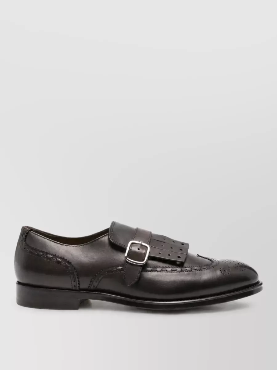 Doucal's Leather Monk Shoes