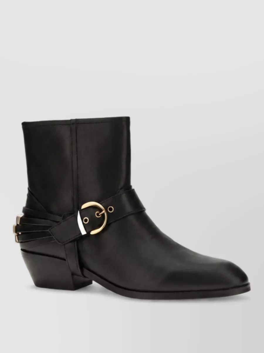 Pinko calf leather ankle boots