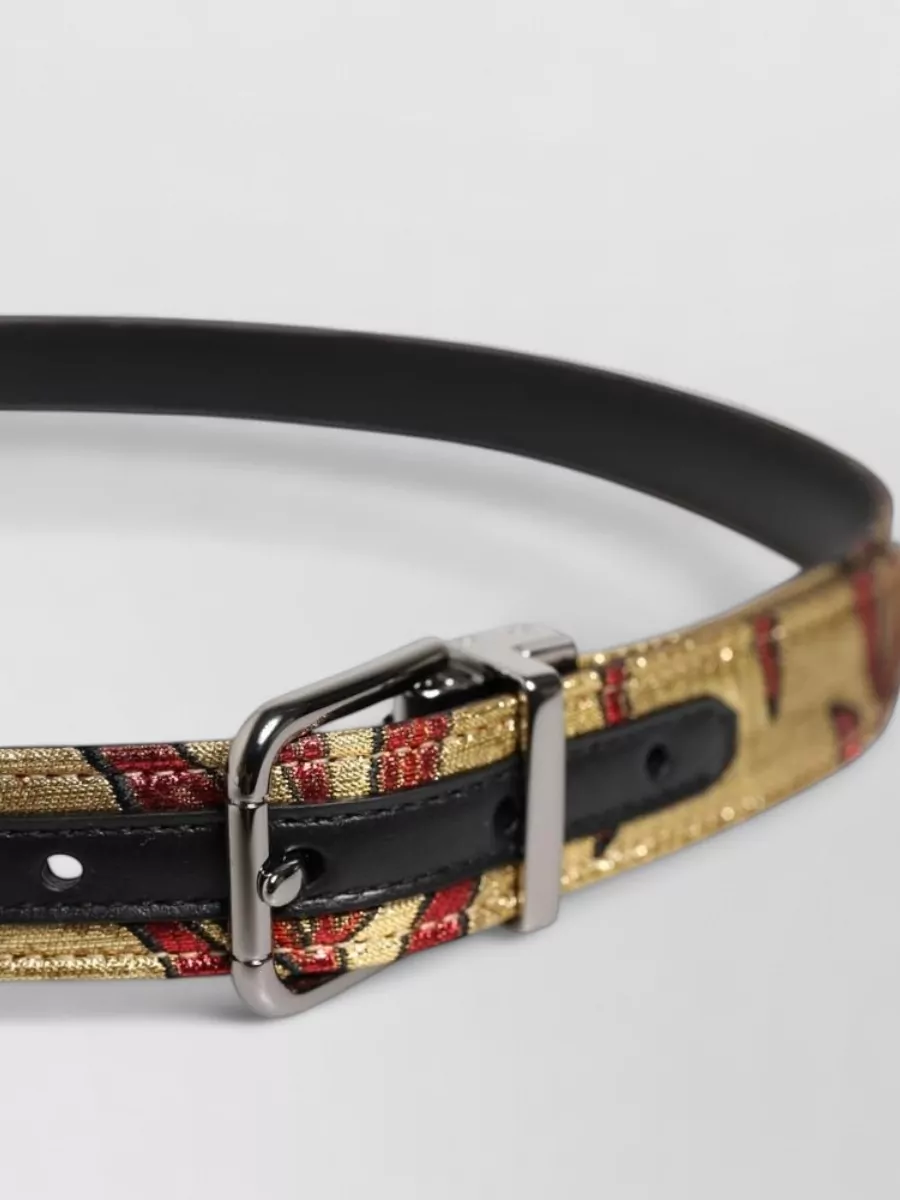 Dolce&Gabbana Silk Floral-Print Belt