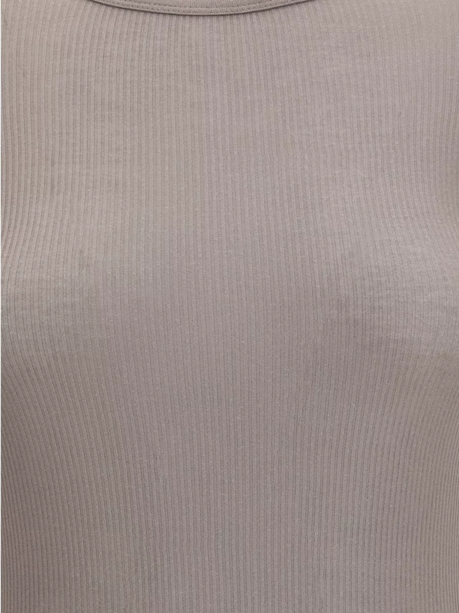 Rick Owens Silk-Blend Ribbed Long-Sleeve Top
