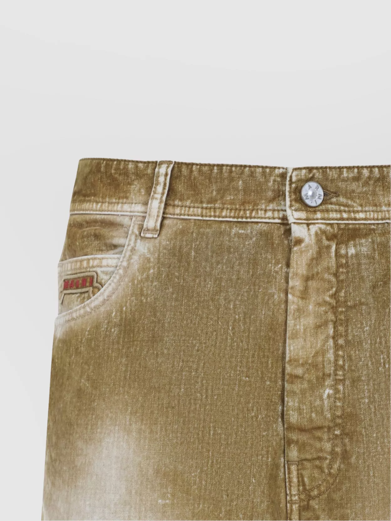 Marni Cotton Straight Leg Jeans With Adjustable Strap