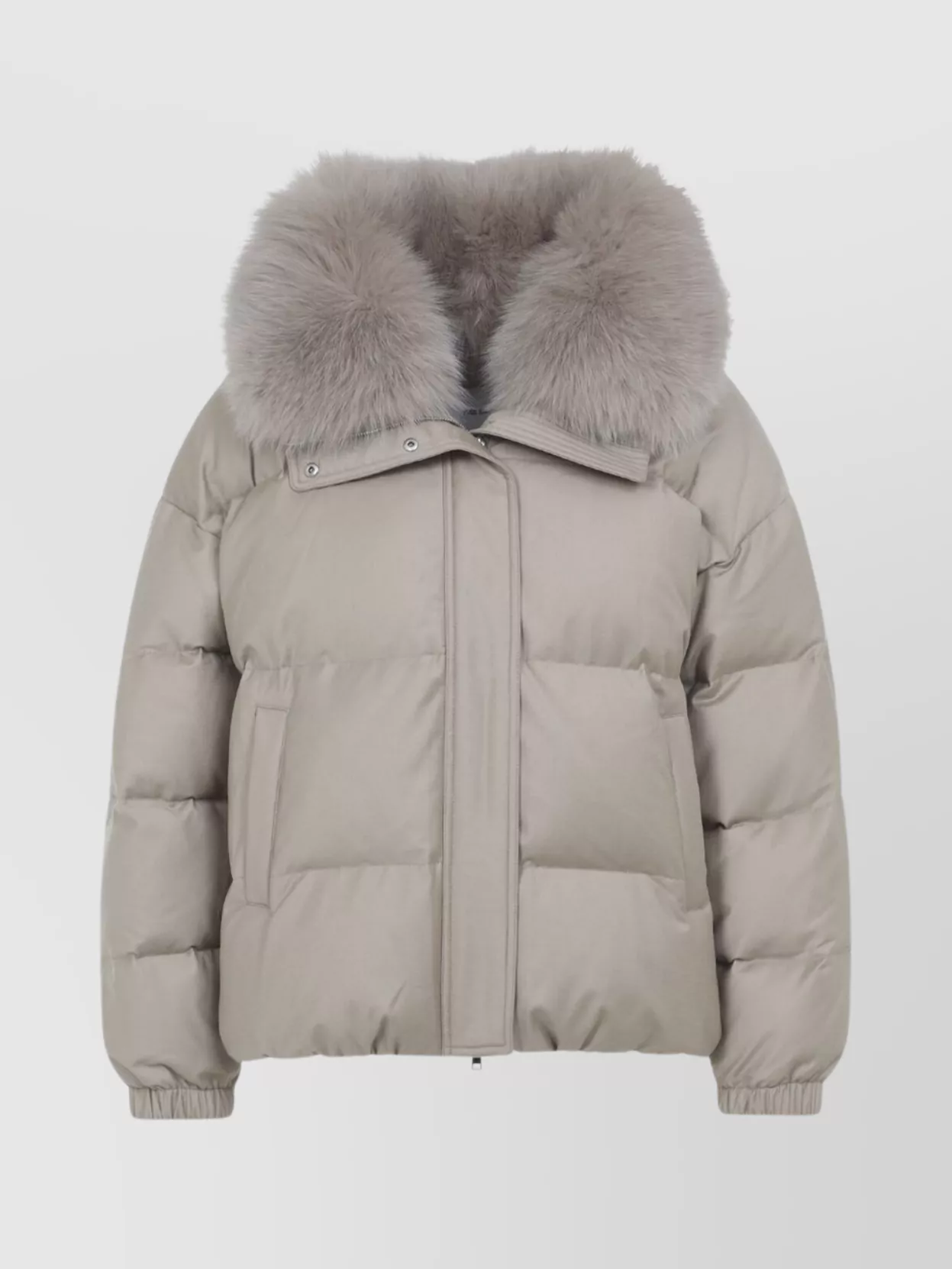 Yves Salomon Luxurious Puffer Jacket With Faux Fur Collar In Black