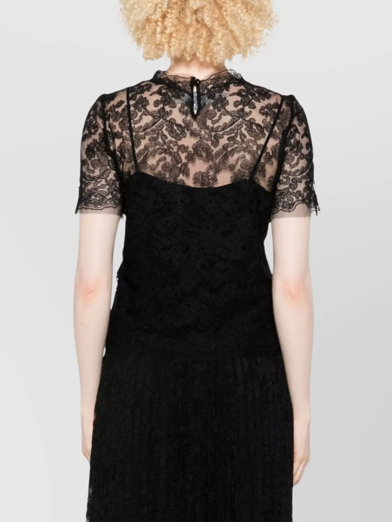 Ermanno Scervino Floral Lace Short Sleeve Top