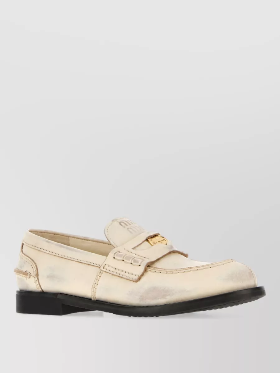Miu Miu leather loafers