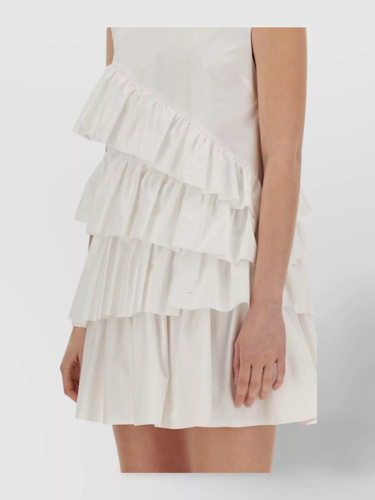 Msgm Tiered Ruffled Sleeveless Dress