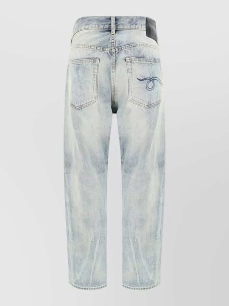 R13 Denim Crossover Straight-Leg Jeans
