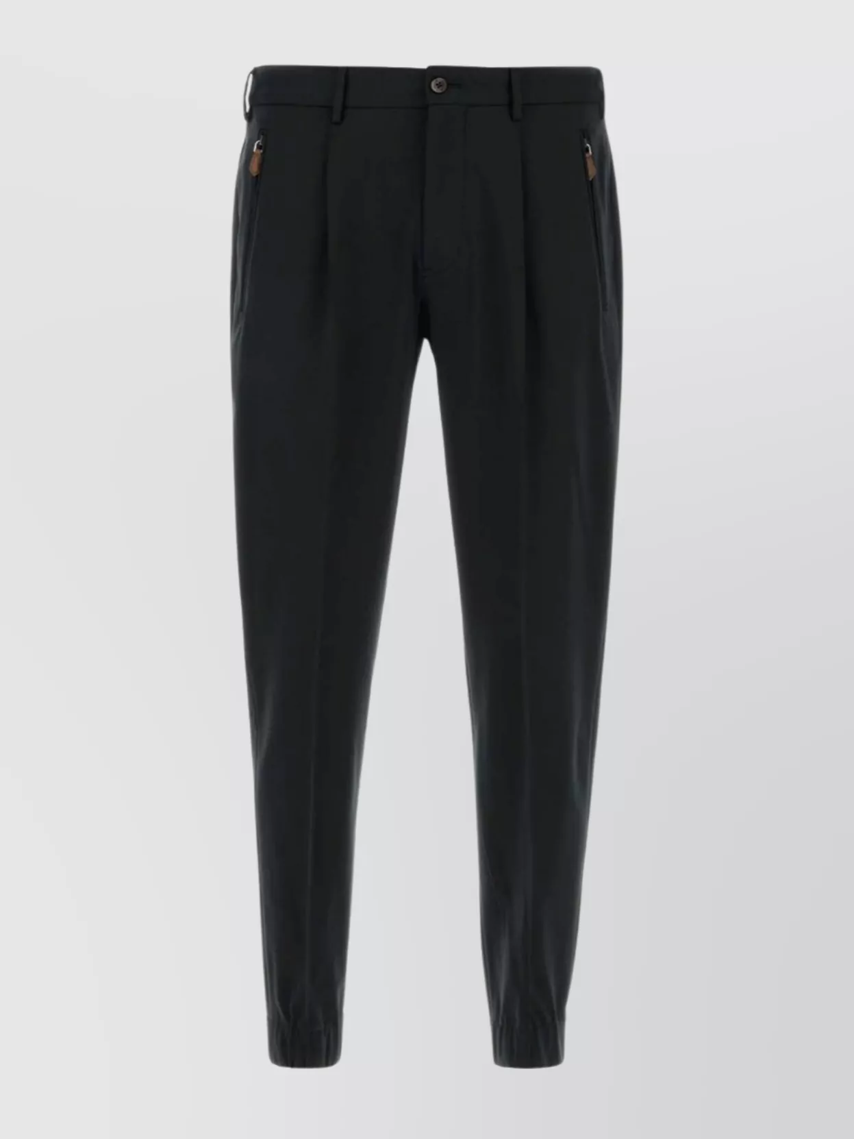 Pt Torino Black Stretch Cotton Blend Pant