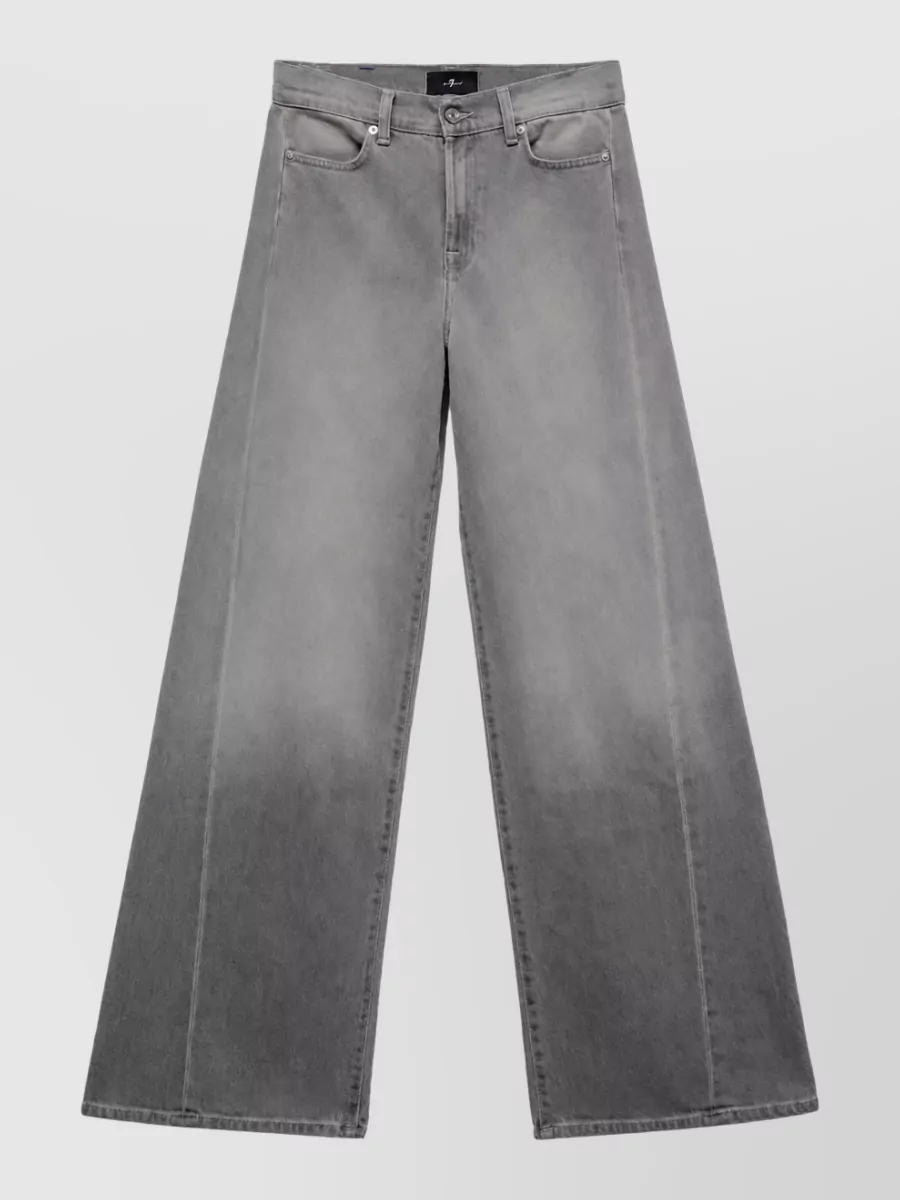 7 For All Mankind High-Rise Wide-Leg Denim Jeans