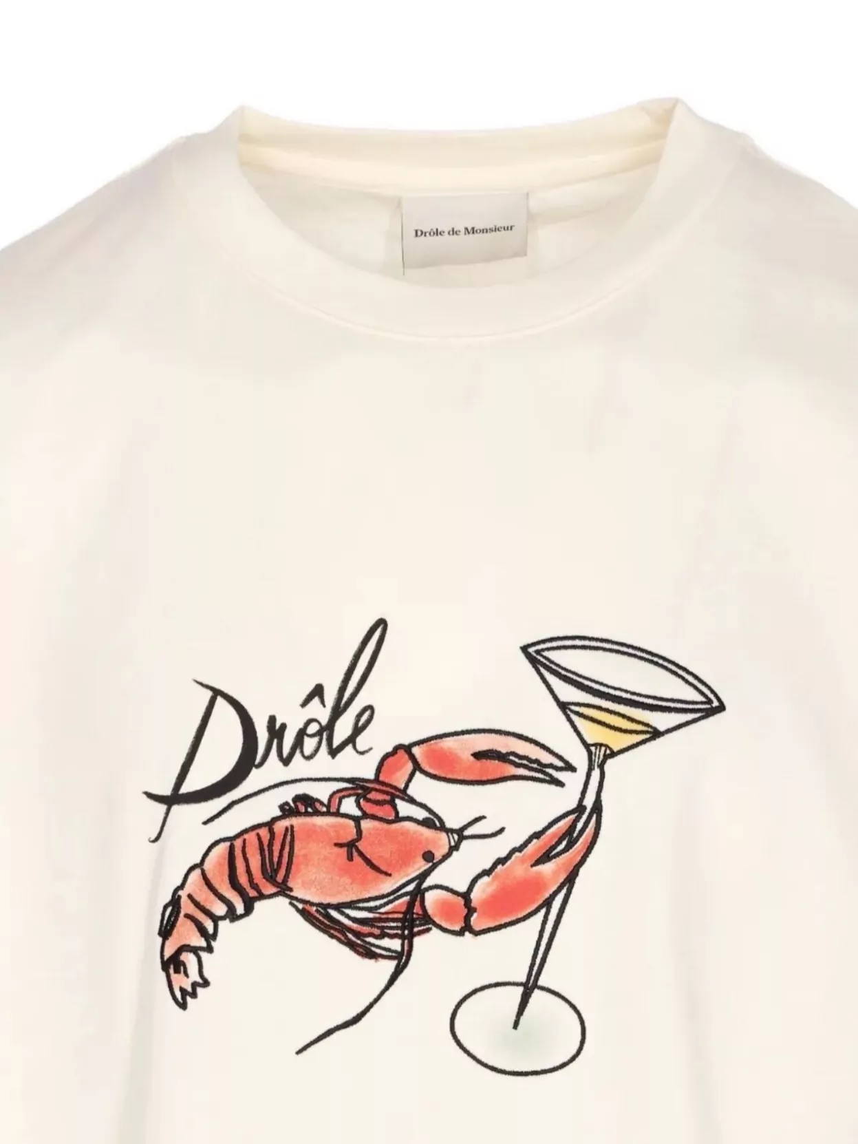 Drôle De Monsieur Lobster Graphic Print Short Sleeve T-Shirt