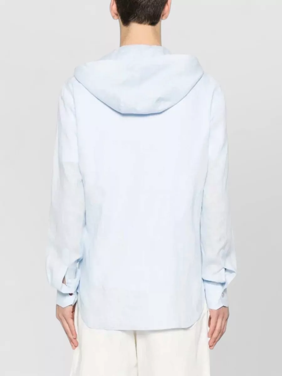 Kiton Linen Hooded Shirt