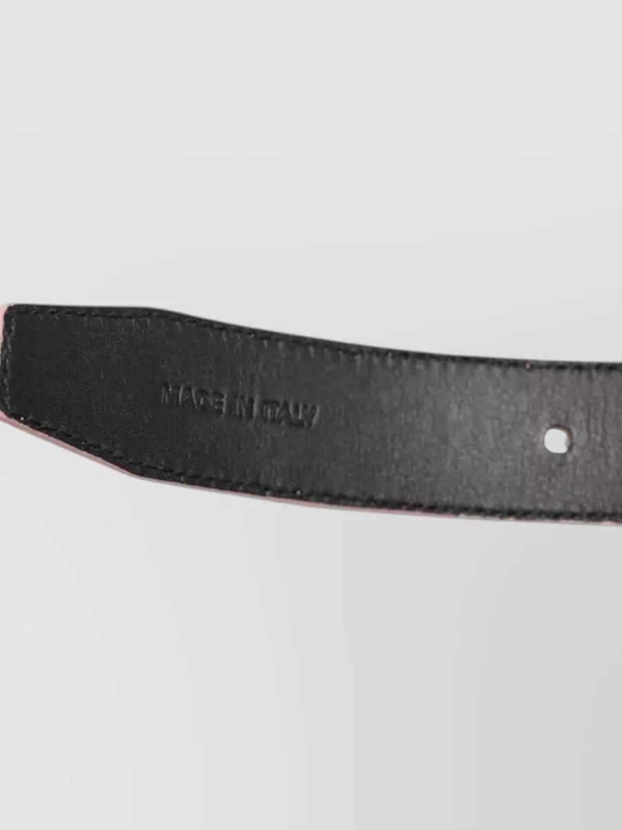 Dolce&Gabbana Leather Perforated Buckle Belt