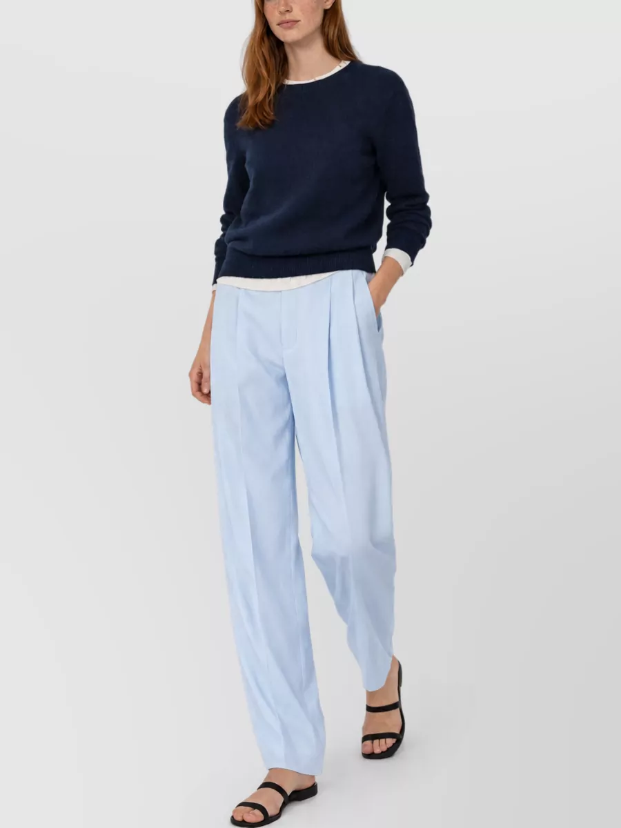 Bottega Veneta Silk Blend High-Rise Tailored Trousers